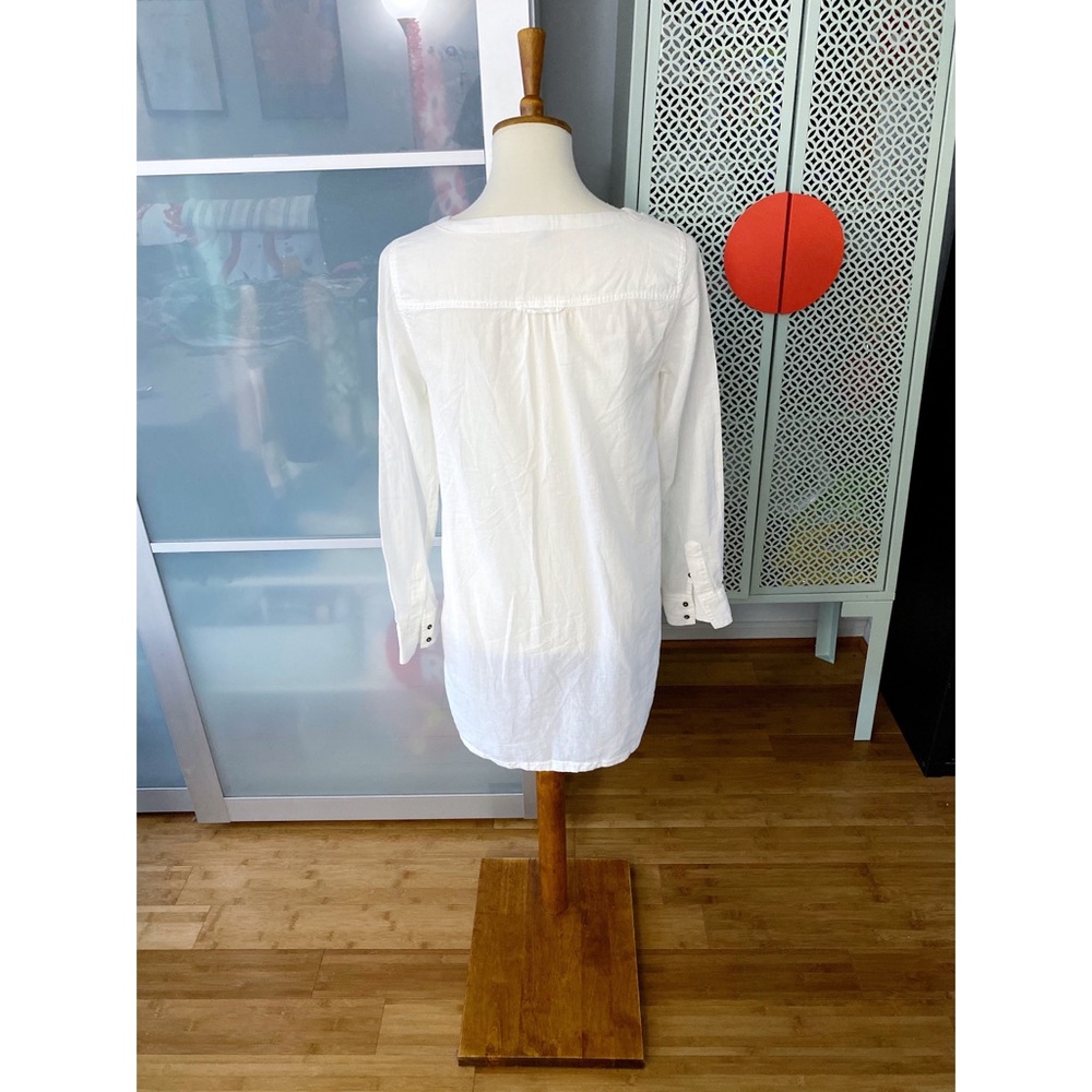 Joie Ibiza Cotton Shirtdress in Porcelain - Picture 2 of 6